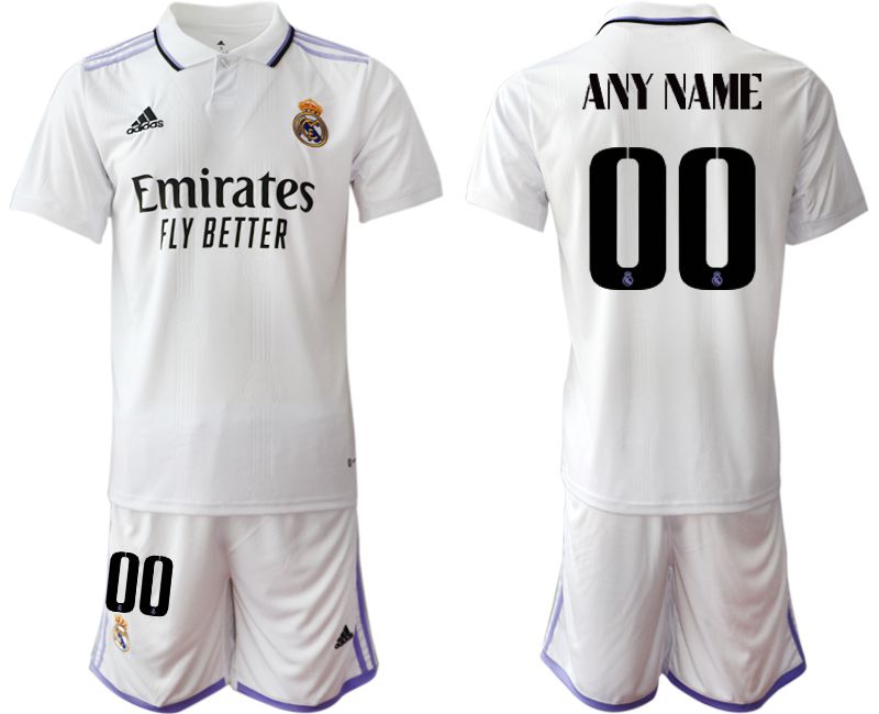 Men 2022-2023 Club Real Madrid home white customized Soccer Jersey